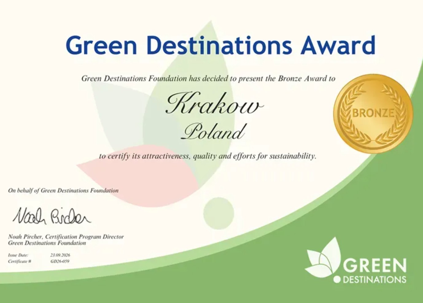 green-destinations-award-krakow-poland